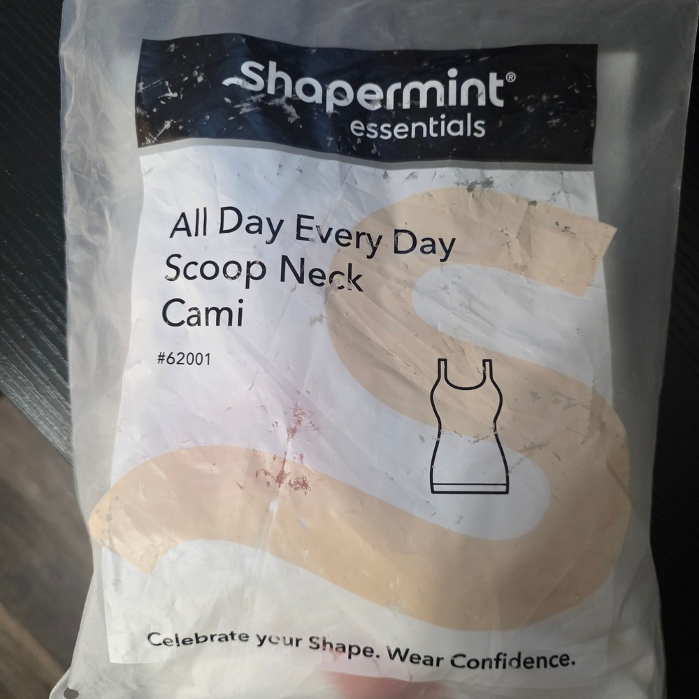 Shapermint Essentials Cami Tank Womens 2XL White Scoop Neck Shapewear Adjustable
